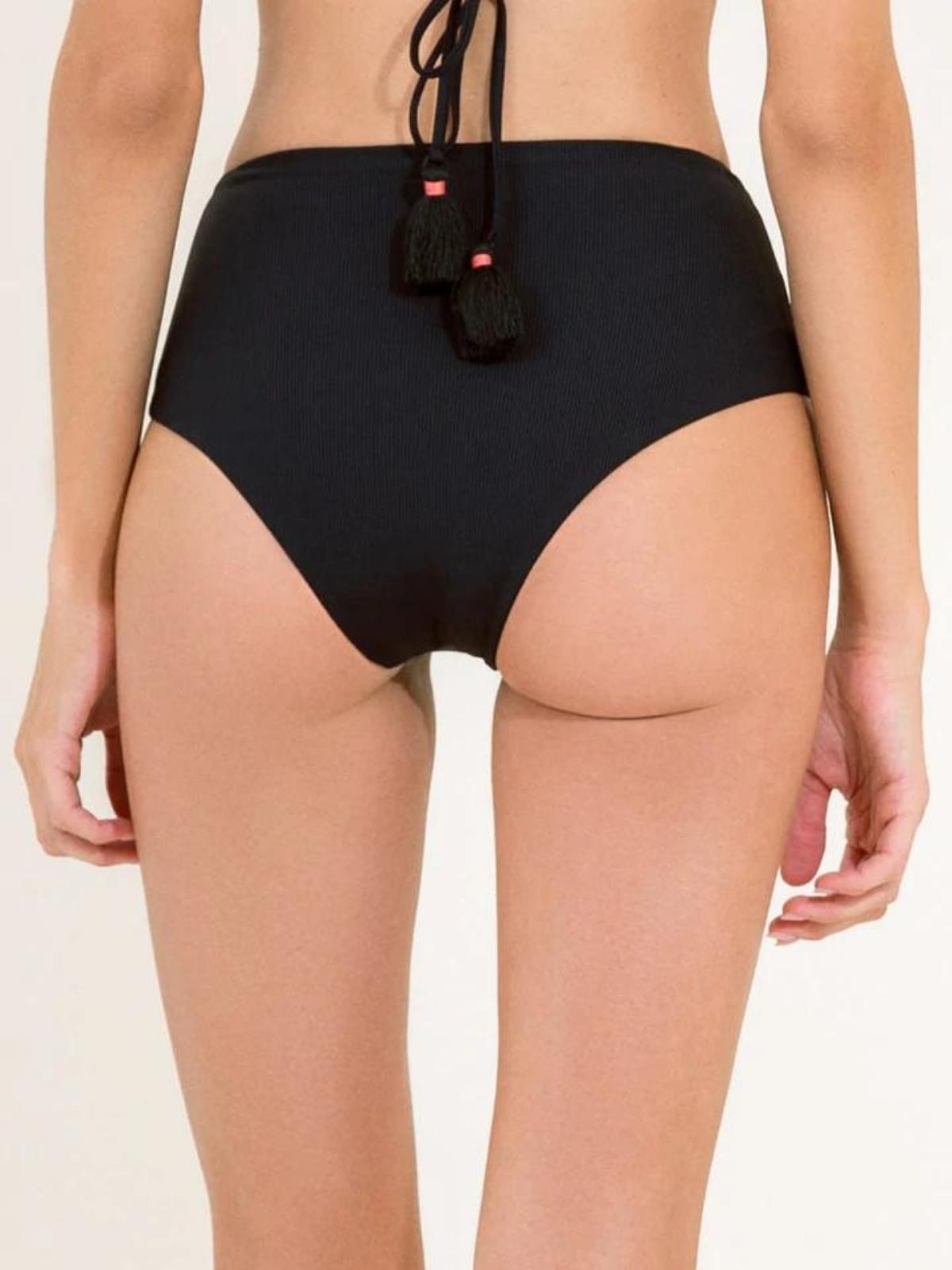 Maaji Women's Jade Black Venus Mid Rise Bikini Bottom - Purely Swim