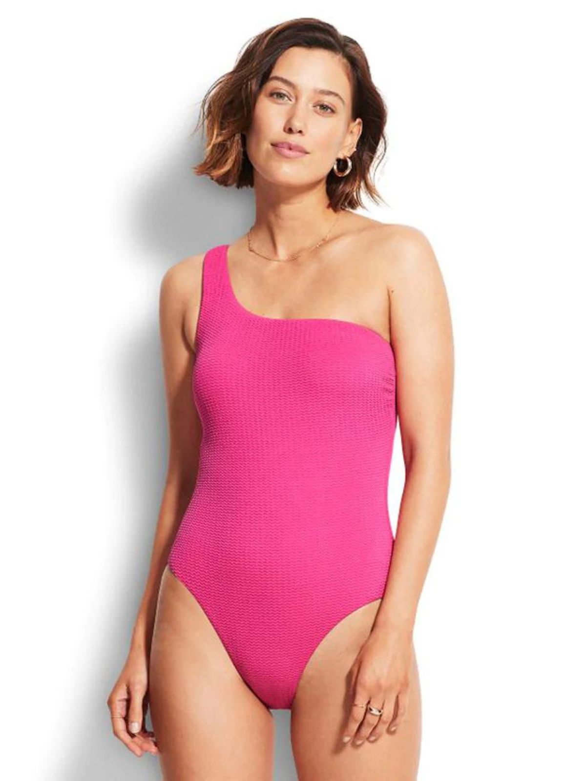 Seafolly Women's Sea Dive One Shoulder One Piece Swimsuit - Purely